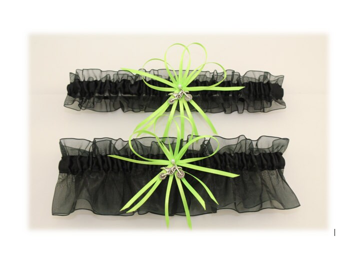 garter belt clip Light Neon Green Papillon Garter Belt main image 0