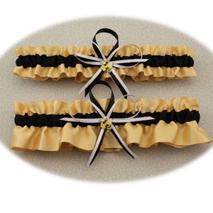 Georgia Tech Yellow Jackets Inspired Wedding Garter Set  (Your Choice, Single or Set)