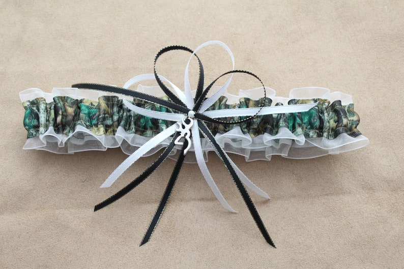 Hunting Deer Camo Camouflage Wedding Garter Belt Or 2pc Set W