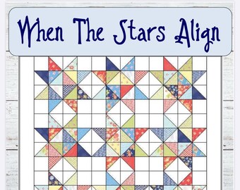 PDF pattern -- When The Stars Align...THREE design variations in one pattern-- multiple size options
