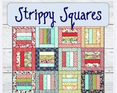 PDF quilt pattern Strippy Squares multiple size options jelly roll friendly