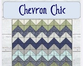 PDF quilt pattern Chevron Chic three design variations in ONE pattern multiple size options