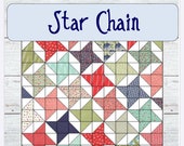 PDF quilt pattern Star Chain three design variations multiple size options
