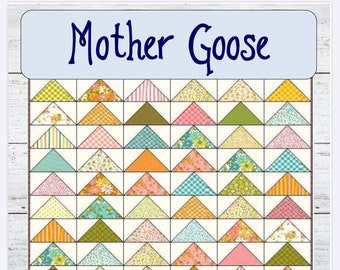 Quilt Pattern--  Mother Goose -- multiple size options, includes bonus quilt project -- PDF version