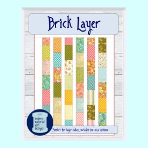 PATROON Lap quilt met stenen laag ...eenvoudig, gebruikt vetkussentjes of laagjes cake -- meerdere formaten -- pdf-versie
