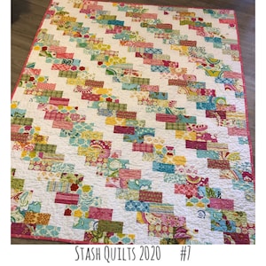 PDF PATTERN Staggered Bricks quilt..4 design variations baby, lap, twin, full, king PDF Version image 8