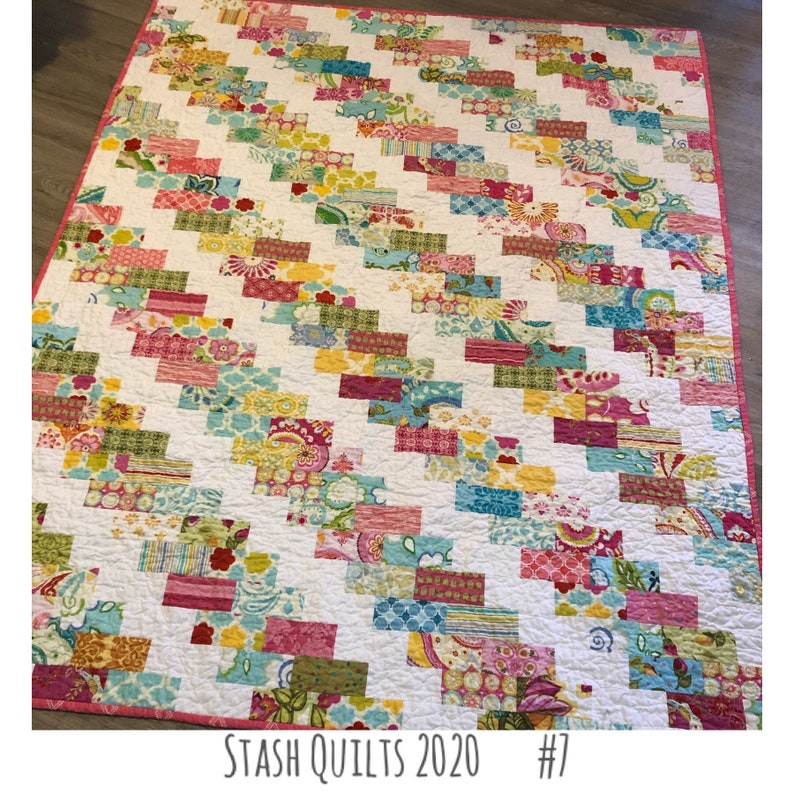 PDF PATTERN Staggered Bricks quilt..4 design variations baby, lap, twin, full, king PDF Version image 8