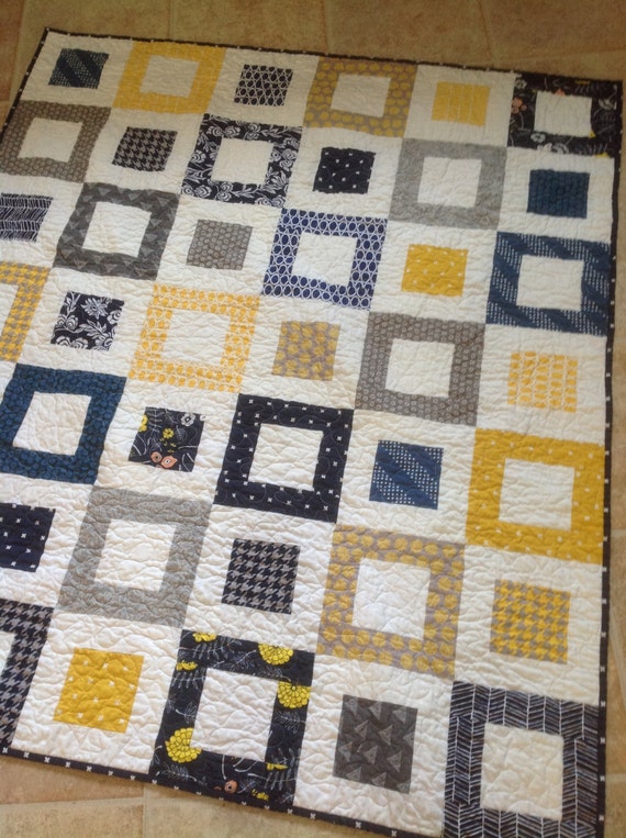 yellow and gray quilt full size 50 made to order navy yellow grey lap or baby quilt etsy yellow and gray quilt full size 50 made to order navy yellow grey lap or baby quilt etsy