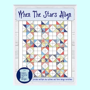 PDF pattern -- When The Stars Align...THREE design variations in one pattern-- multiple size options