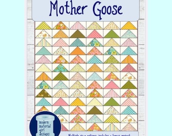 Quilt Pattern--  Mother Goose -- multiple size options, includes bonus quilt project -- PDF version