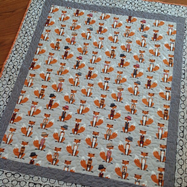 Custom Listing for alchaplin912 -- Fox Baby Crib Quilt -- Made-to-Order