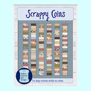 Scrappy Coins Quilt Pattern: Easy Charm Square & Jelly Roll Design (PDF)