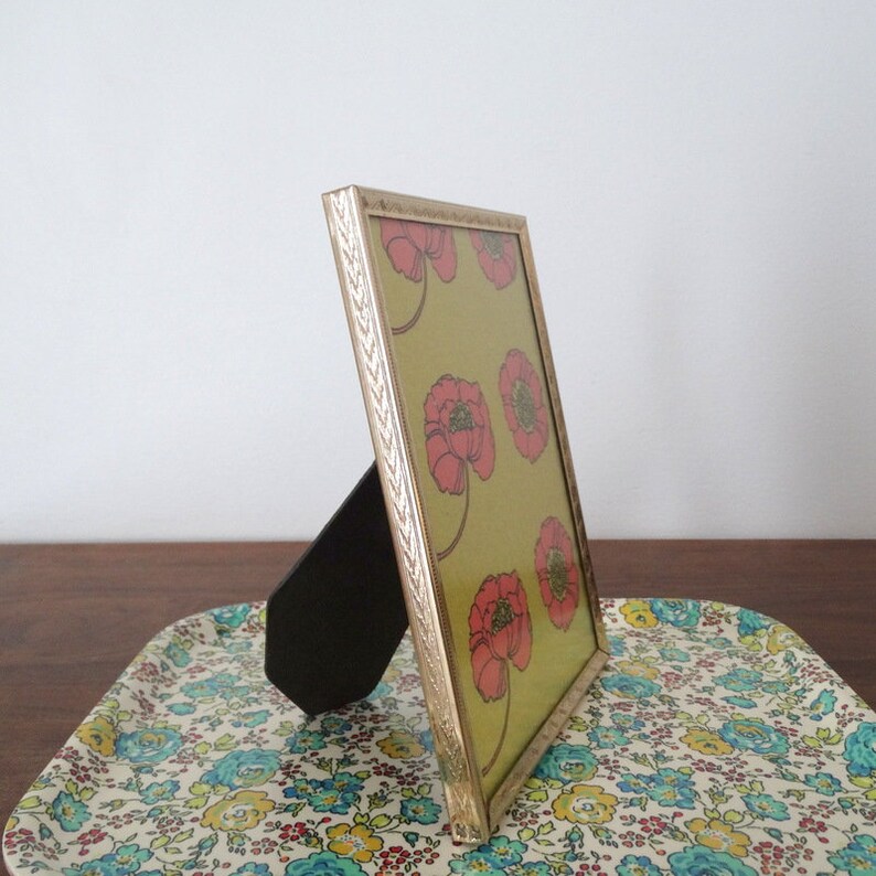 Gold Picture Thin Frame Simple Goldtone Vintage 5 X 7 Etsy