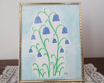 Vintage Gold Picture Thin 8 x 10 Frame - 70s Decor Shiny Metal