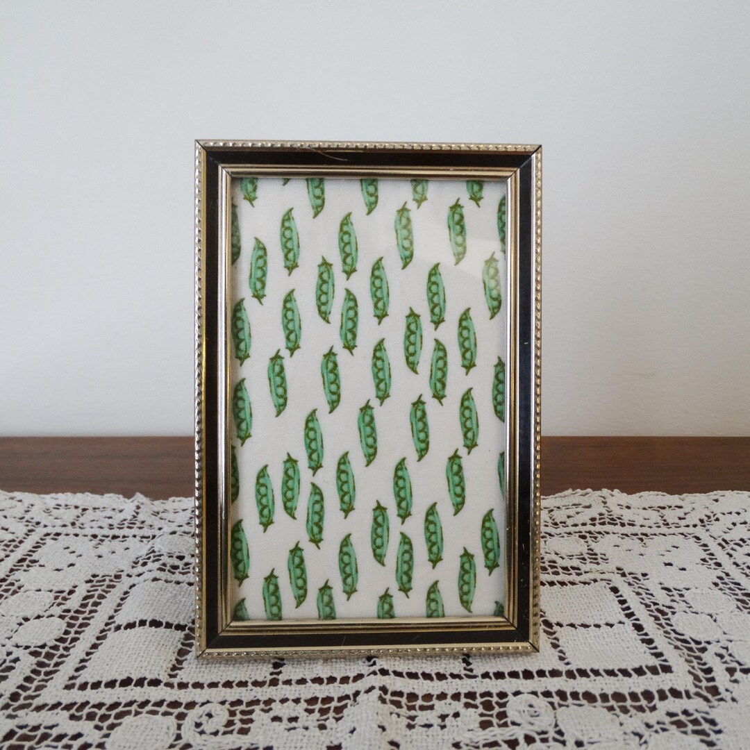 Vintage Gold-tone Picture Frame: Brown Stripe, 70s Decor - Etsy