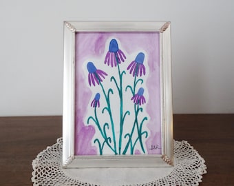 Silver-tone Metal Picture Frame - 5 x 7 Inch Vintage Frame - Leaf Detail