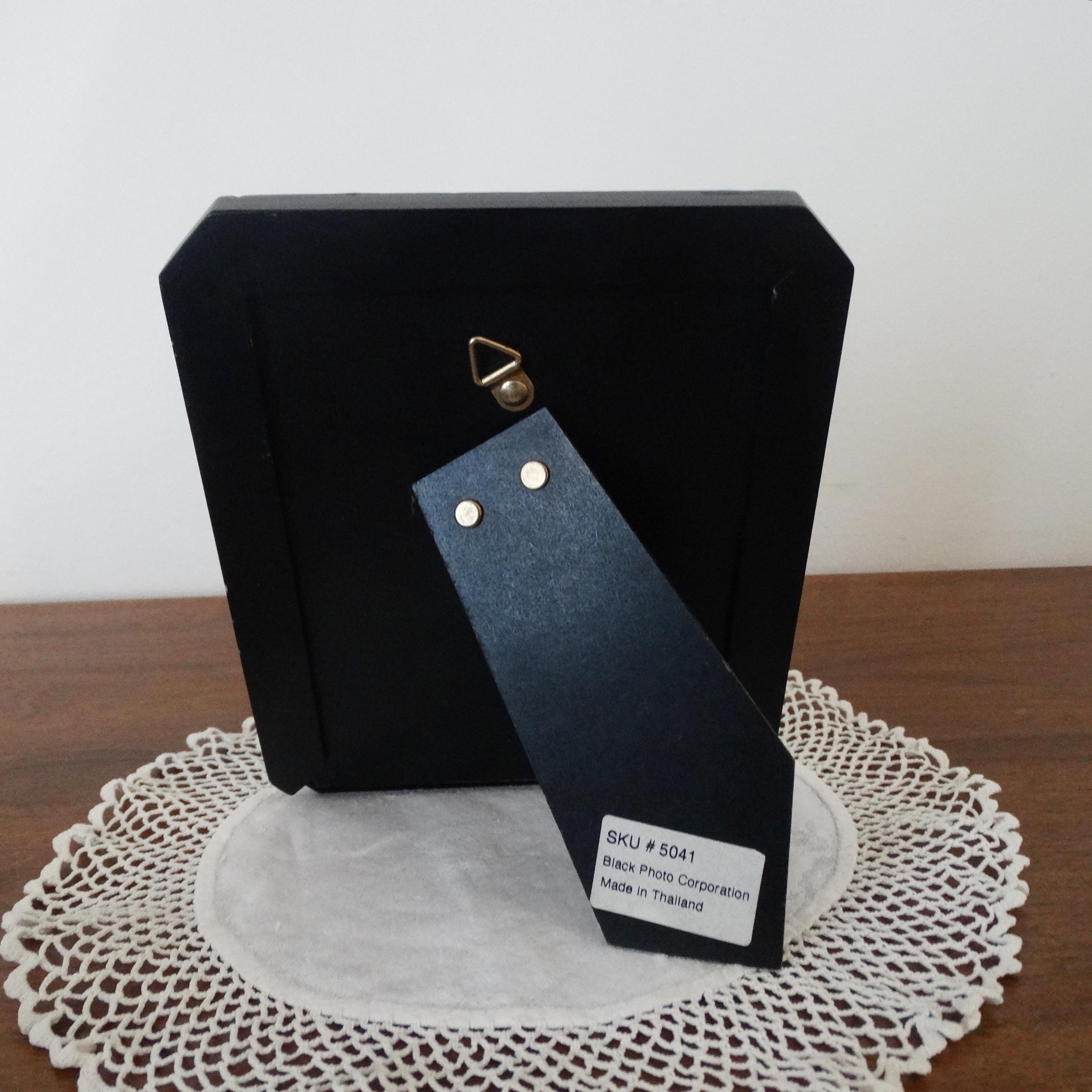 4 X 5 Octagon Black Teak Wood Frame - Rectangular MCM Frame - Simple ...
