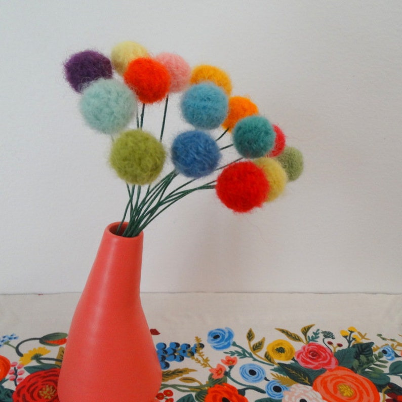 pompom flower bouquet