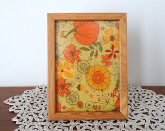 Vintage Wood Picture Frame: Simple Rectangular MCM Style (5x7)