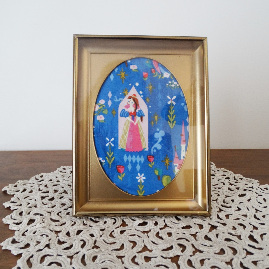 Vintage Brass Table Top Frame Patina Goldtone Oval Mat Etsy