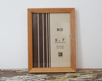 5 x 7 Vintage Natural Wood Simple Wall Frame