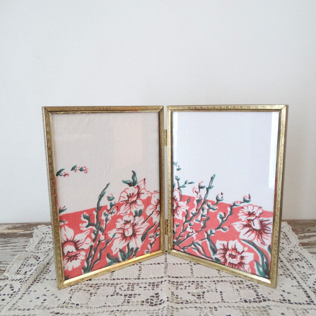 Vintage Gold Metal Picture Frame. 5 X 7 Rectangle Table Top. - Etsy