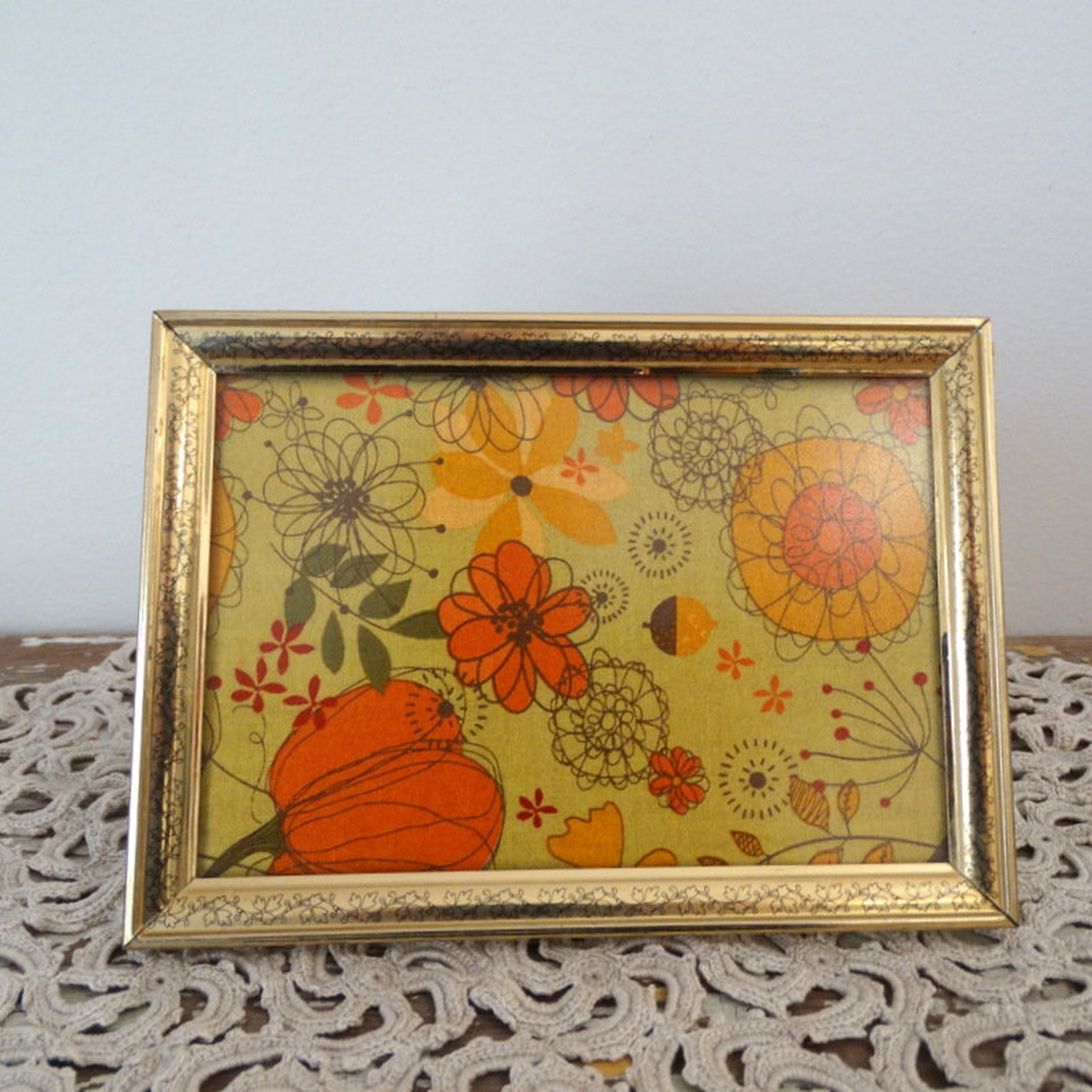 Gold Picture Frame Simple Goldtone Vintage 5 X 7 Picture Etsy