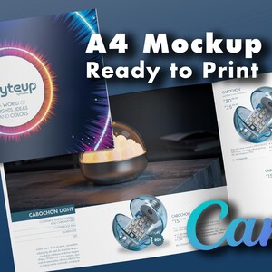 ByteUp Lightmaker – CANVA Project MOCKUP Template A4 | Editable Brochure | Printable | Product Profile | Portfolio