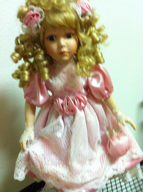 Items similar to Collectible Porcelain Bisque Doll, Dan Dee