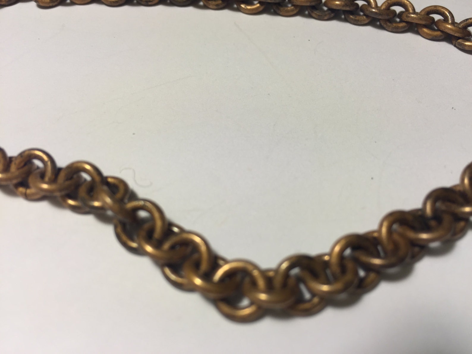 Bronze Chain Necklace, Chunky Bronze Chain, Oxidized Bronze Chain, Rustic Chain Necklace