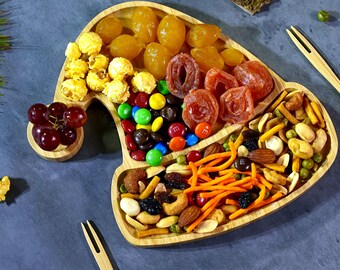 Bamboo Santa Tray,10.6”x7.7” Cookie Board–Unique Christmas, Santa Decor, Housewarming Gift, Christmas Board, Santa Cookie Plate