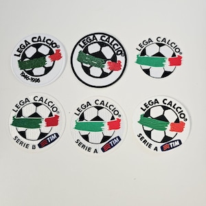 Lega Calcio Serie A TIM Parche termoadhesivo — Camiseta de fútbol retro italiana vintage