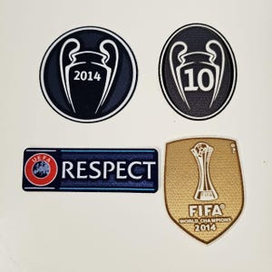 Patch termocolante do Real Madrid para a Liga dos Campeões 2014-2015 — 10 patches para manga da UCL