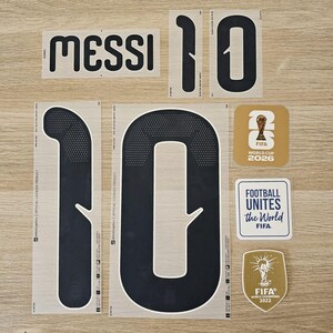 Lionel Messi 10 Namenset Argentinië WK 2026 Finale Strijkpatch Set