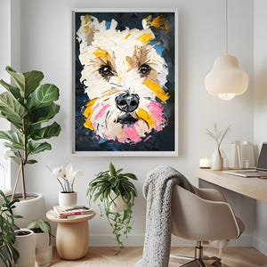 Westie Digital Download | West Highland Terrier Wall Art | Abstract Dog Print | Modern Pet Decor, Westie Poster in Various Sizes