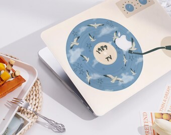 Cute Record Illustration New Pro Mac Protective Case Personalized Name For Macbook Air 13/15, Pro14/15/16 Apple Laptop 2025 Macbook Cover