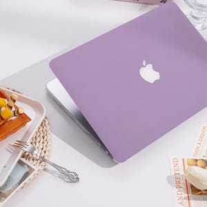 Pure Purple Pattern New Pro Mac Protective Case Personalized Name For Macbook Air 11/13 Pro13/14/15/16 Apple Laptop 2025 2024 2023 Macbook
