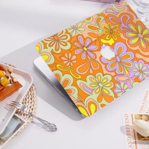 Retro Vibrant Flowers New Pro Mac Protective Case Personalized Name For Macbook Air 11/13 Pro13/14/15/16 Apple Laptop 2025 2024 2023 Macbook