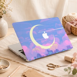 Moon With Ambience New Pro Mac Protective Case Personalized Name For Macbook Air 11/13 Pro13/14/15/16 Apple Laptop 2025 2024 2023 Macbook