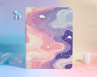 Capa protetora para iPad Starry Clouds 2025 com nome personalizado e mais recente, compatível com iPad 8/9/10, iPad Air 5/6/7, iPad Pro 2022/2024, iPad Mini 7