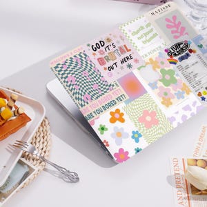 Colorful Collage of Quotes New Pro Mac Protective Case Personalized Name For Macbook Air 13/15, Pro14/15/16 Apple Laptop 2025 Macbook Cover