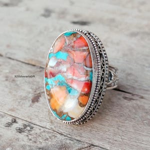 スパイニーオイスターシェル 925 シルバーリング USAハンドメイド Spiny oyster ring large - Etsy 日本