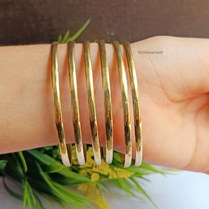 Gold Plated Bangle Set: Handmade Indian Boho Jewelry
