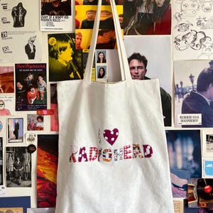 Hand Made Radiohead Lined Tote Bag