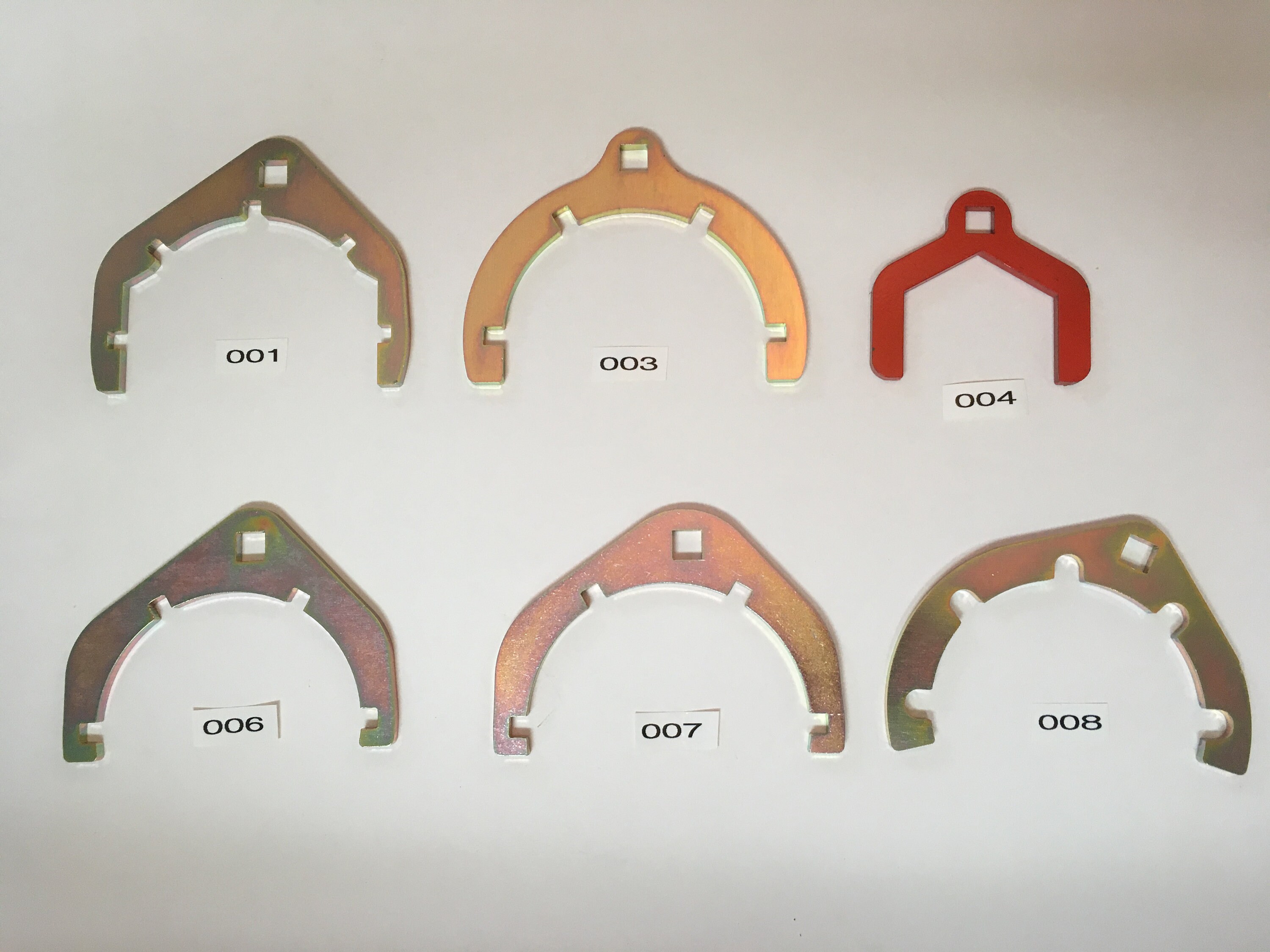 Wrench 6 tab brass shower drain 3 3/8 dia nut Wrench 6 tab brass shower drain 3 3/8 dia nut