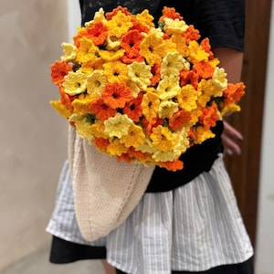 Crochet Flower Bouquet Blanket, Handmade Crochet Lily Bouquet Blanket, Soft Blanket, Wedding Gift, Gift For Her, Back To School