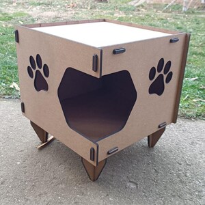 Dog house, cat house, garden, Pet house for cnc laser cutting, pet vector, cat house, dog house, indoor decoration, disassemblable