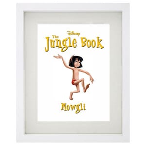 MOWGLI Jungle Book Print - Disney Jungle Book Framed Artwork - Disney Print - Mowgli Jungle Book Fan Art Print - Akela Kaa Bagheera Baloo
