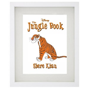 SHERE KHAN Jungle Book Print - Disney Jungle Book Framed Artwork - Disney Print - Shere Khan Jungle Book Fan Art Print - Kaa Bagheera Baloo