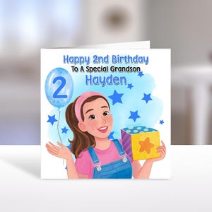 Tarjeta de cumpleaños personalizada de la Sra. Rachel - Tarjeta de cumpleaños personalizada de la Srta. Rachel - Tarjeta de cumpleaños de la Sra. Rachel - Tarjeta de cumpleaños de la Sra. Rachel - Azul